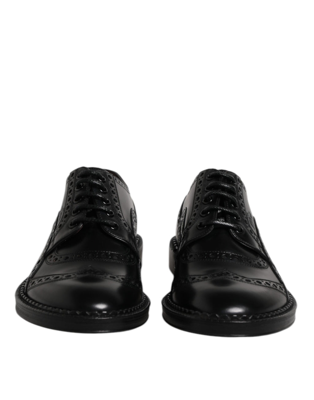 Dolce & Gabbana Schwarze Leder Schnürschuhe Männer Derby Formelle Schuhe