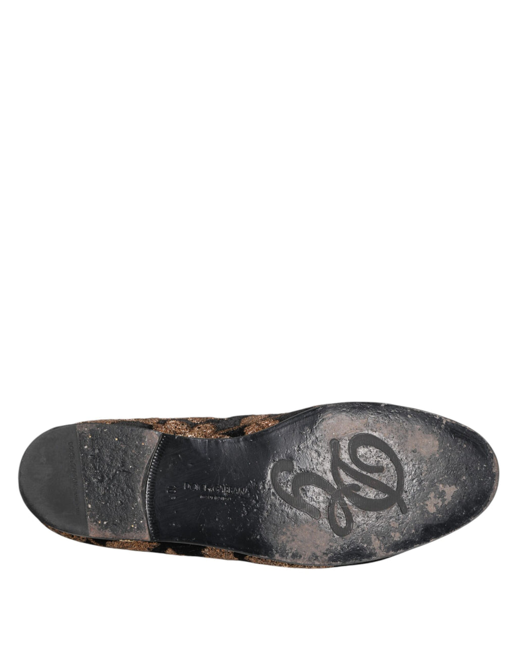 Dolce & Gabbana Schwarz Floral Stickerei Männer Loafers Schuhe