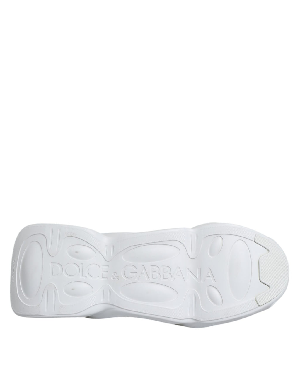 Dolce & Gabbana Weiß Silber Slip On Wave Socken Turnschuhe Schuhe