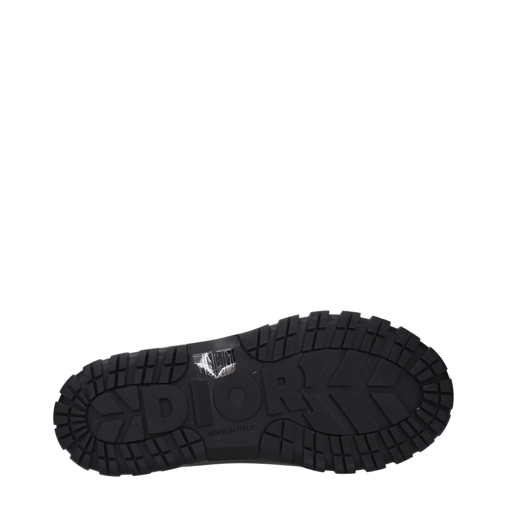 Christian Dior Schwarze Baumwollstiefeletten