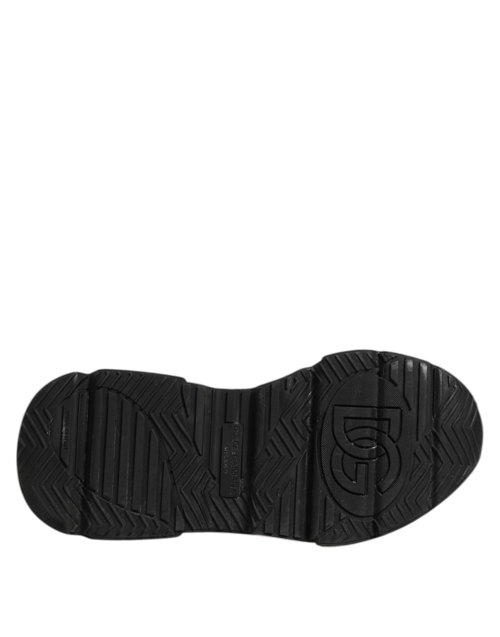 Dolce & Gabbana Weiß Schwarz Logo Plaque Daymaster Männer Turnschuhe Schuhe