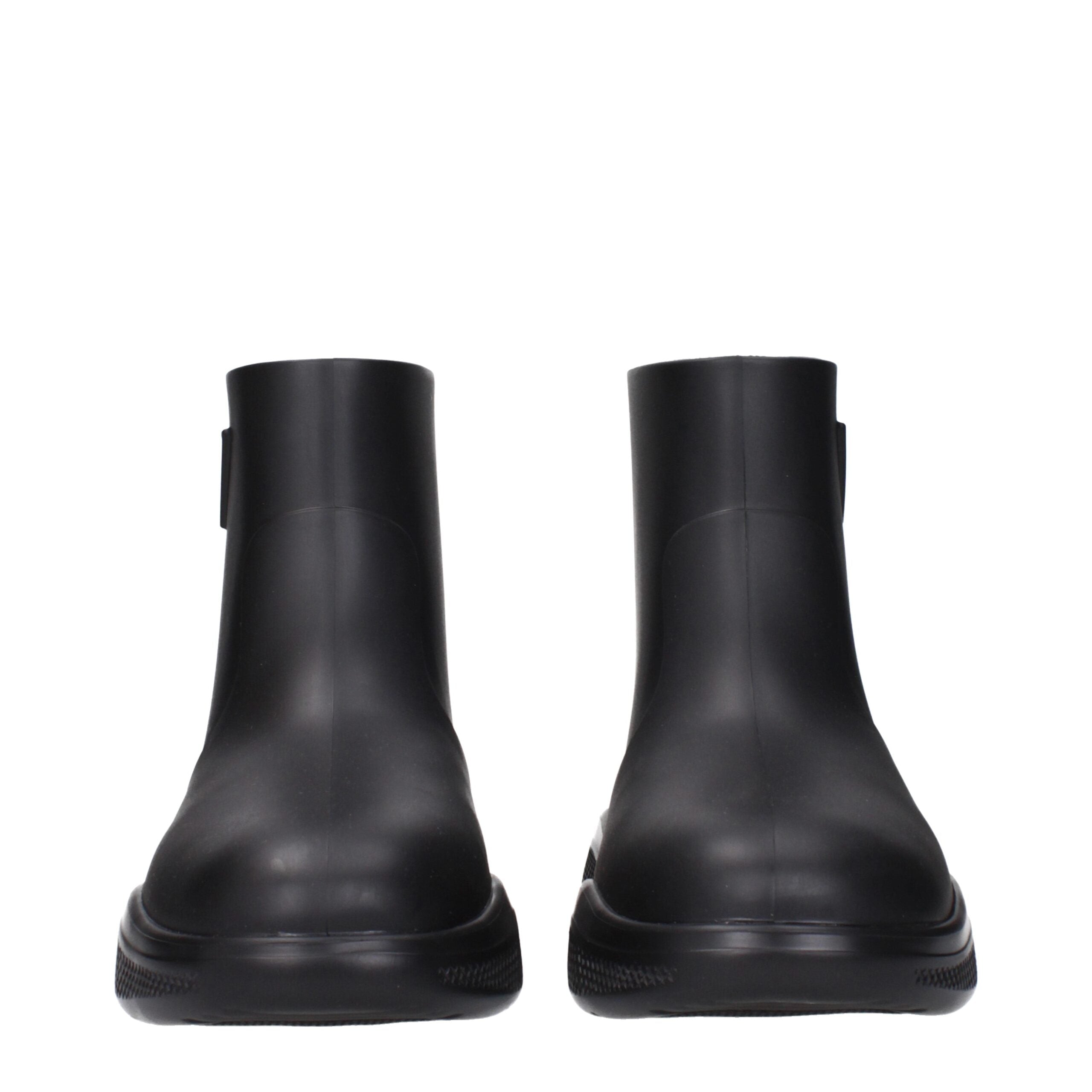Prada Schwarze Baumwollstiefeletten
