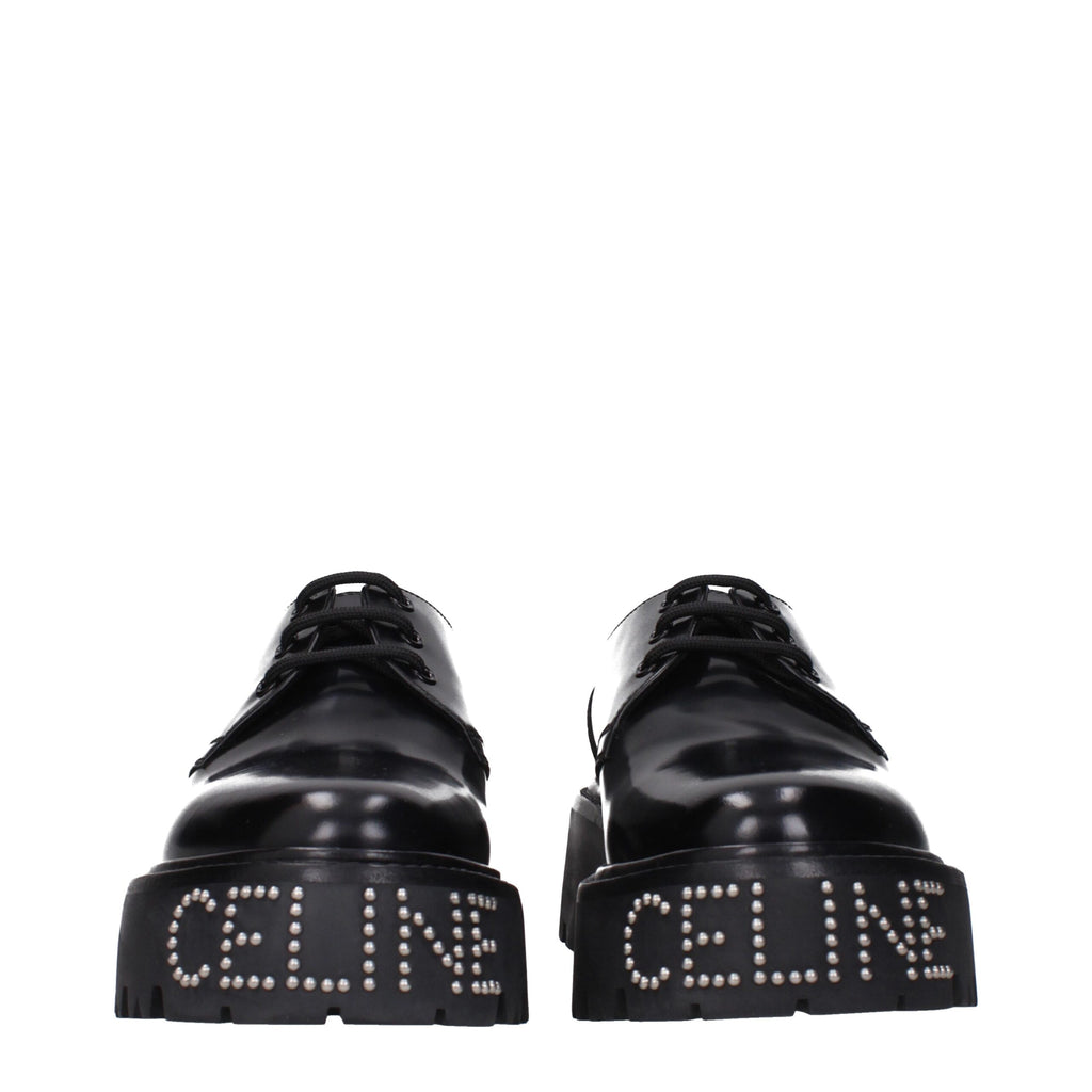 Celine Formelle Schuhe aus schwarzem Leder
