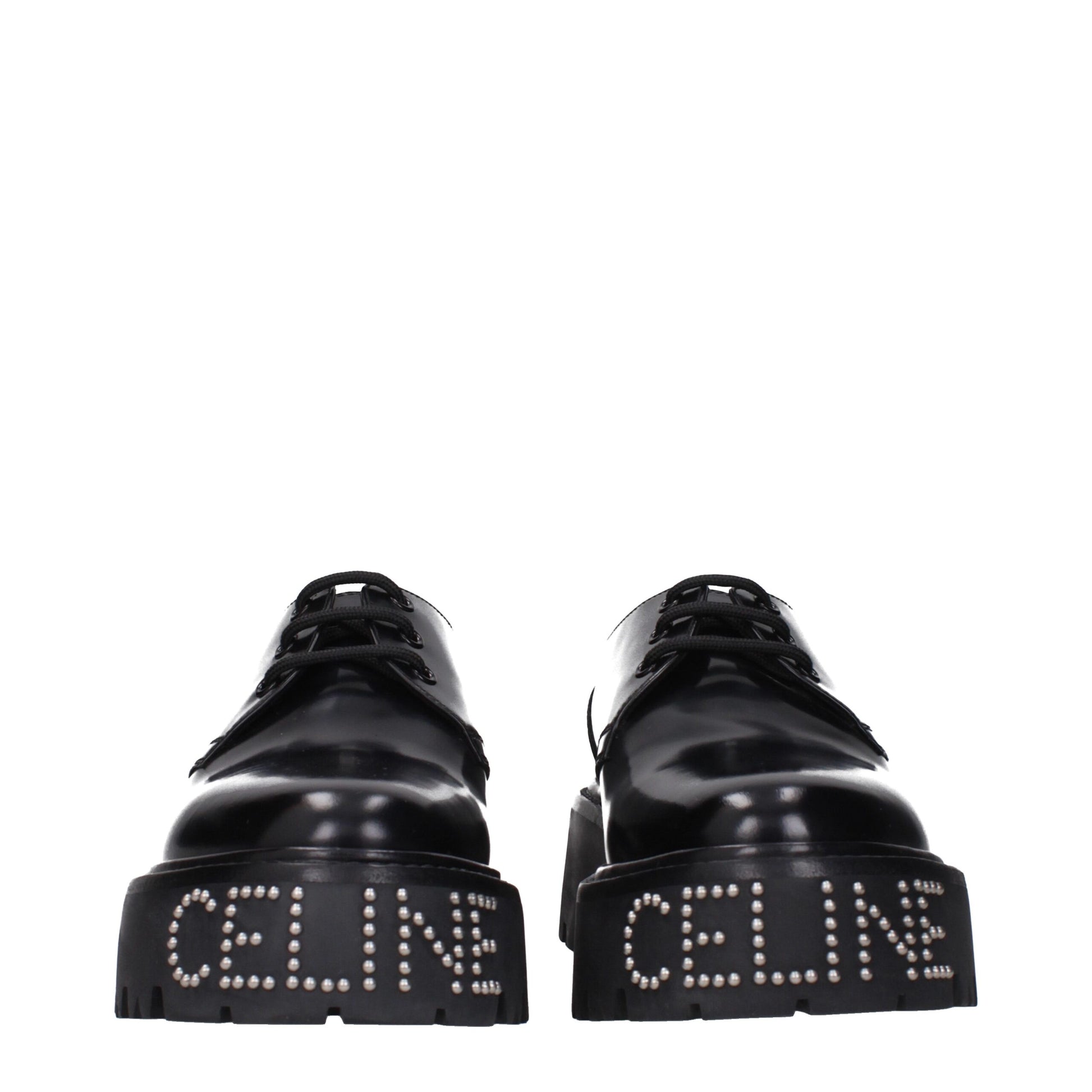 Celine Formelle Schuhe aus schwarzem Leder