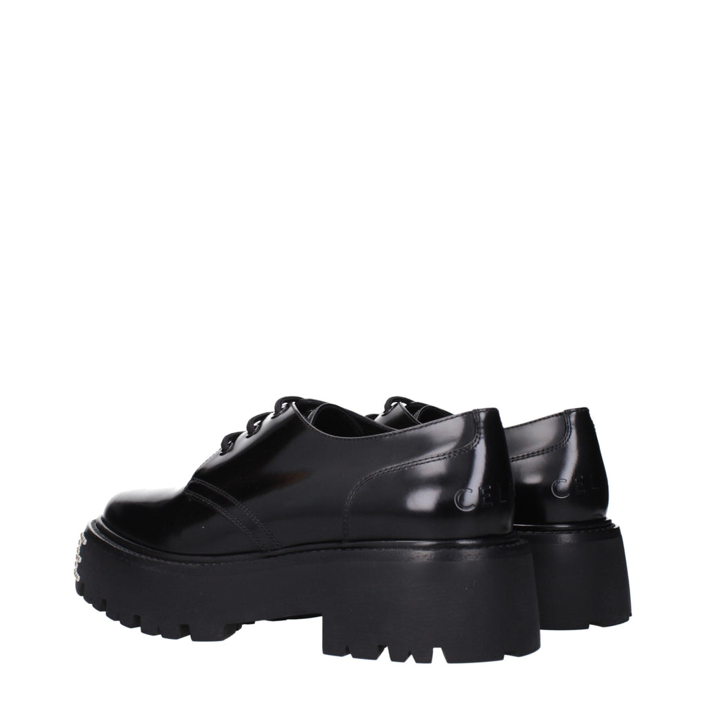Celine Formelle Schuhe aus schwarzem Leder