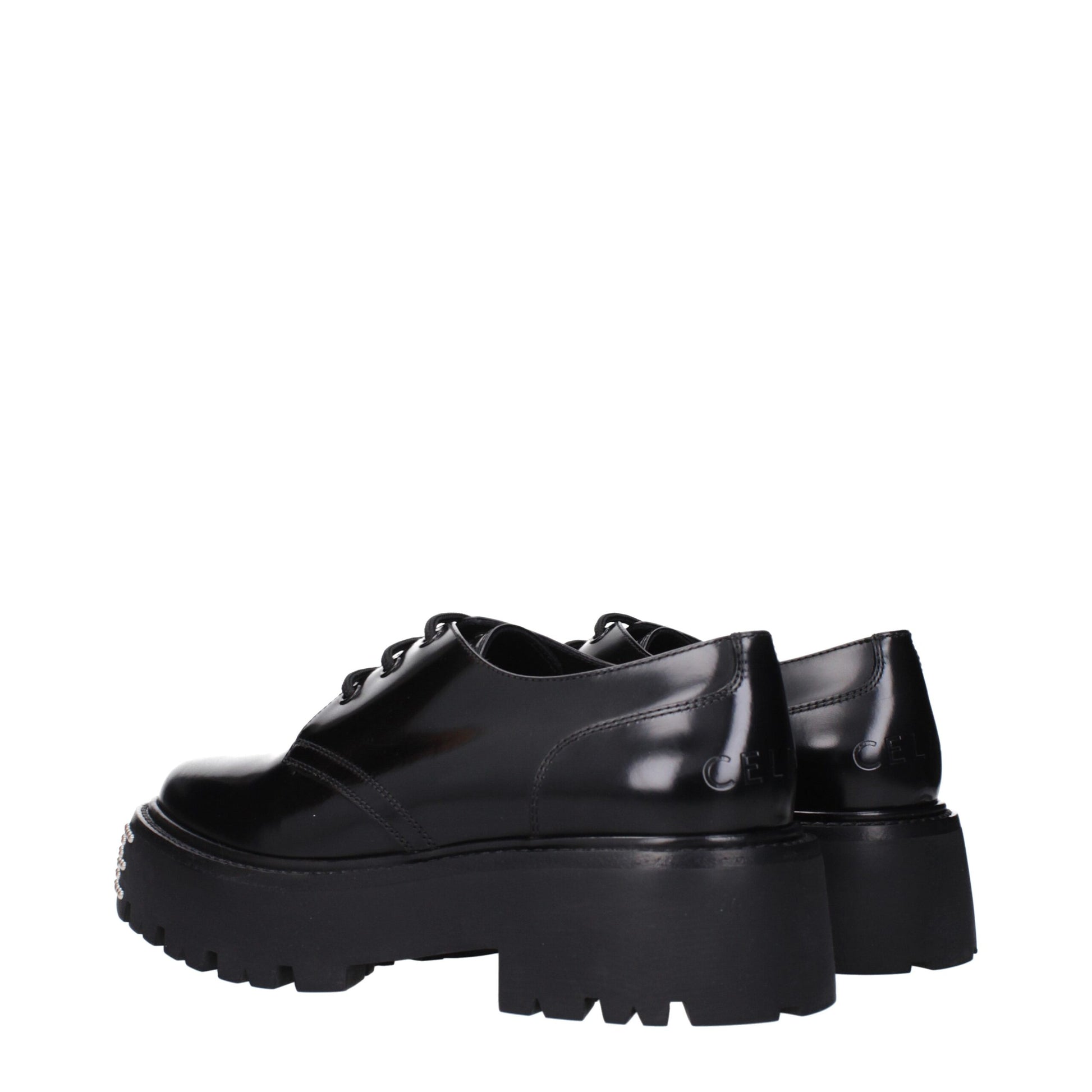 Celine Formelle Schuhe aus schwarzem Leder