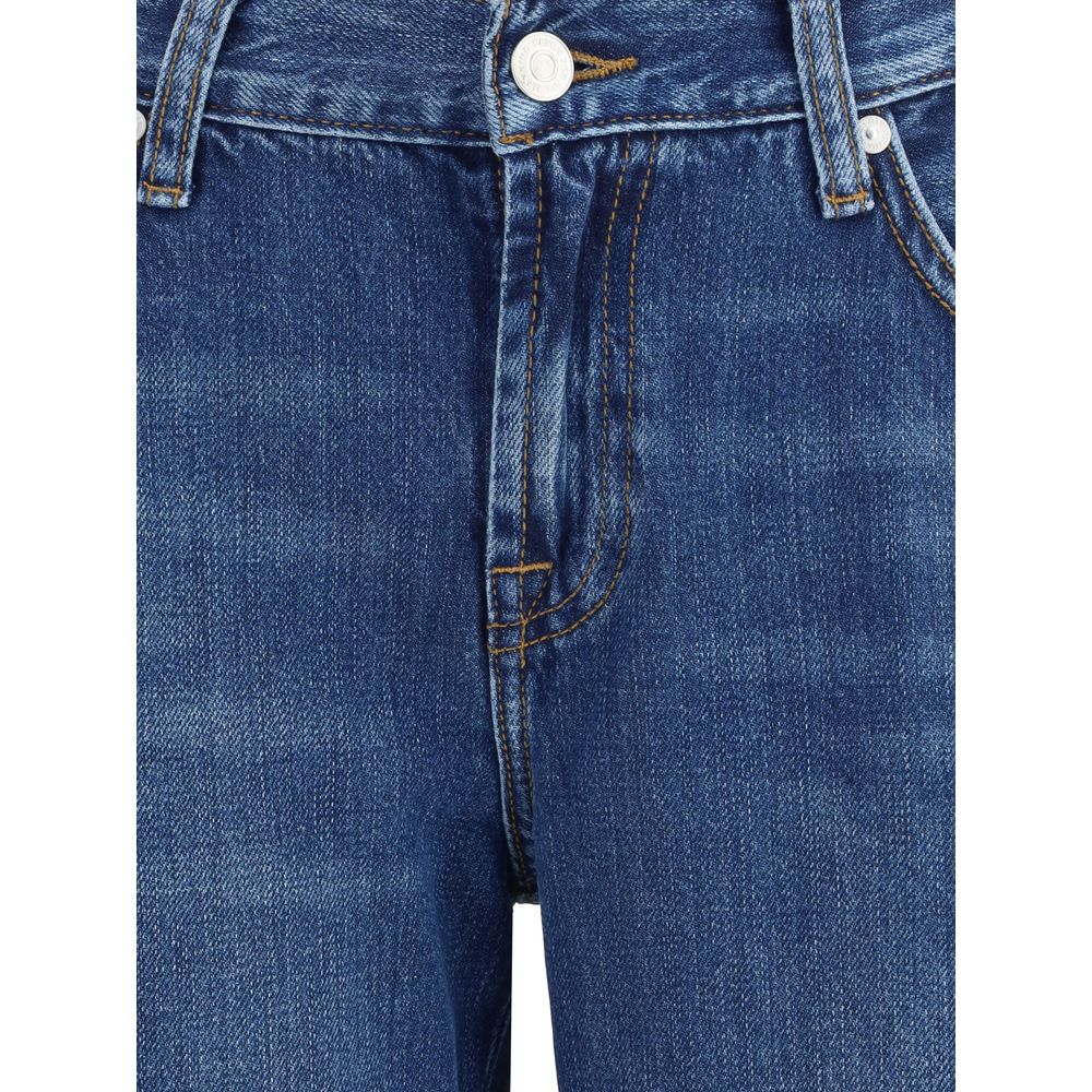 7FOR Ausgestellte Jeans aus Baumwolle in Blau