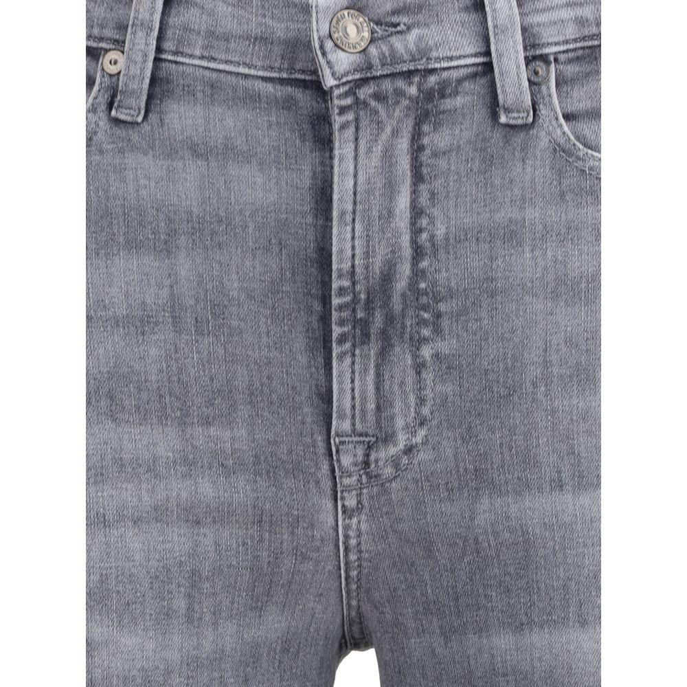 7FOR Graue Baumwoll-Bootcut-Jeans