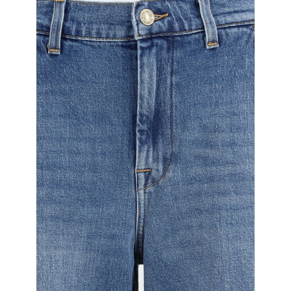 7FOR Hellblaue Baumwoll-Jeans mit lockerer Passform