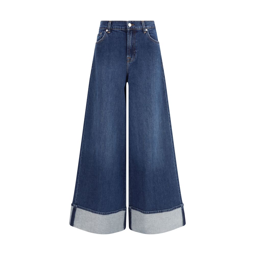 7FOR Blaue Baumwoll-Jeans aus Denim