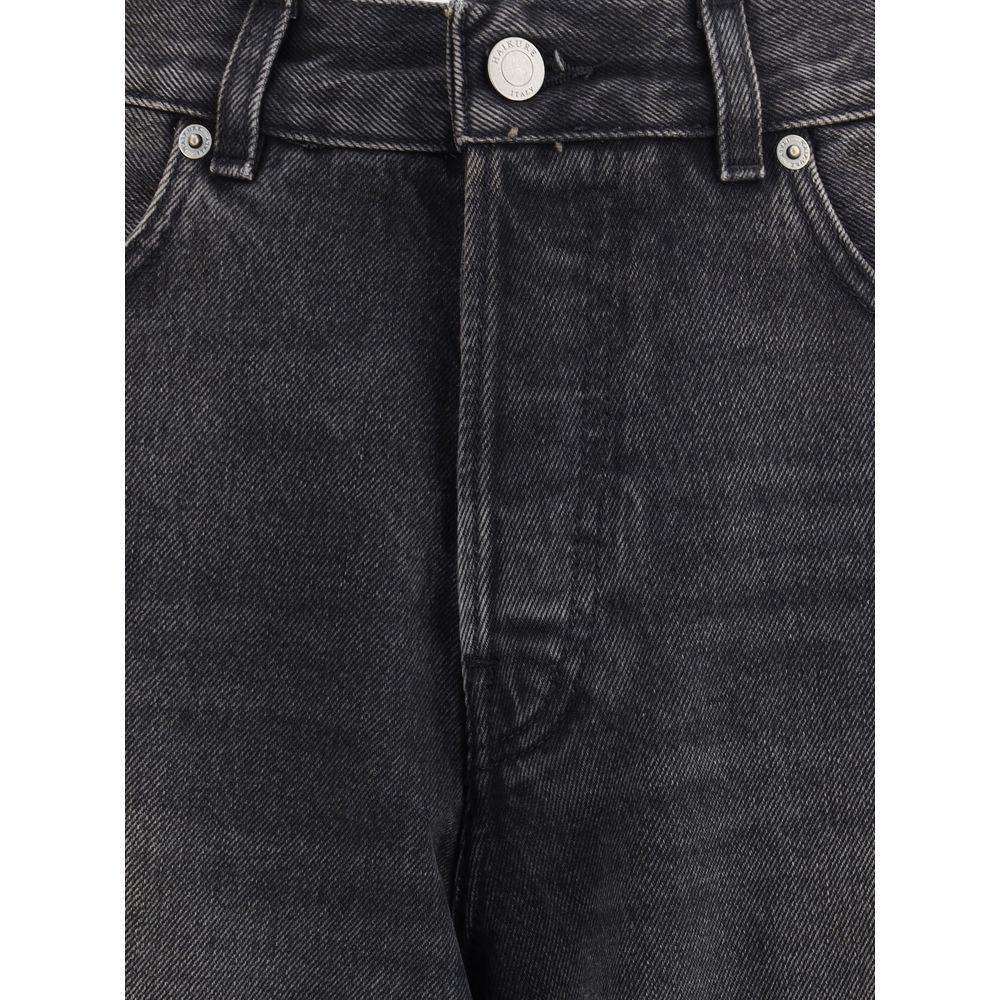 Haikure Schwarze Baumwoll-Jeans mit lockerer Passform
