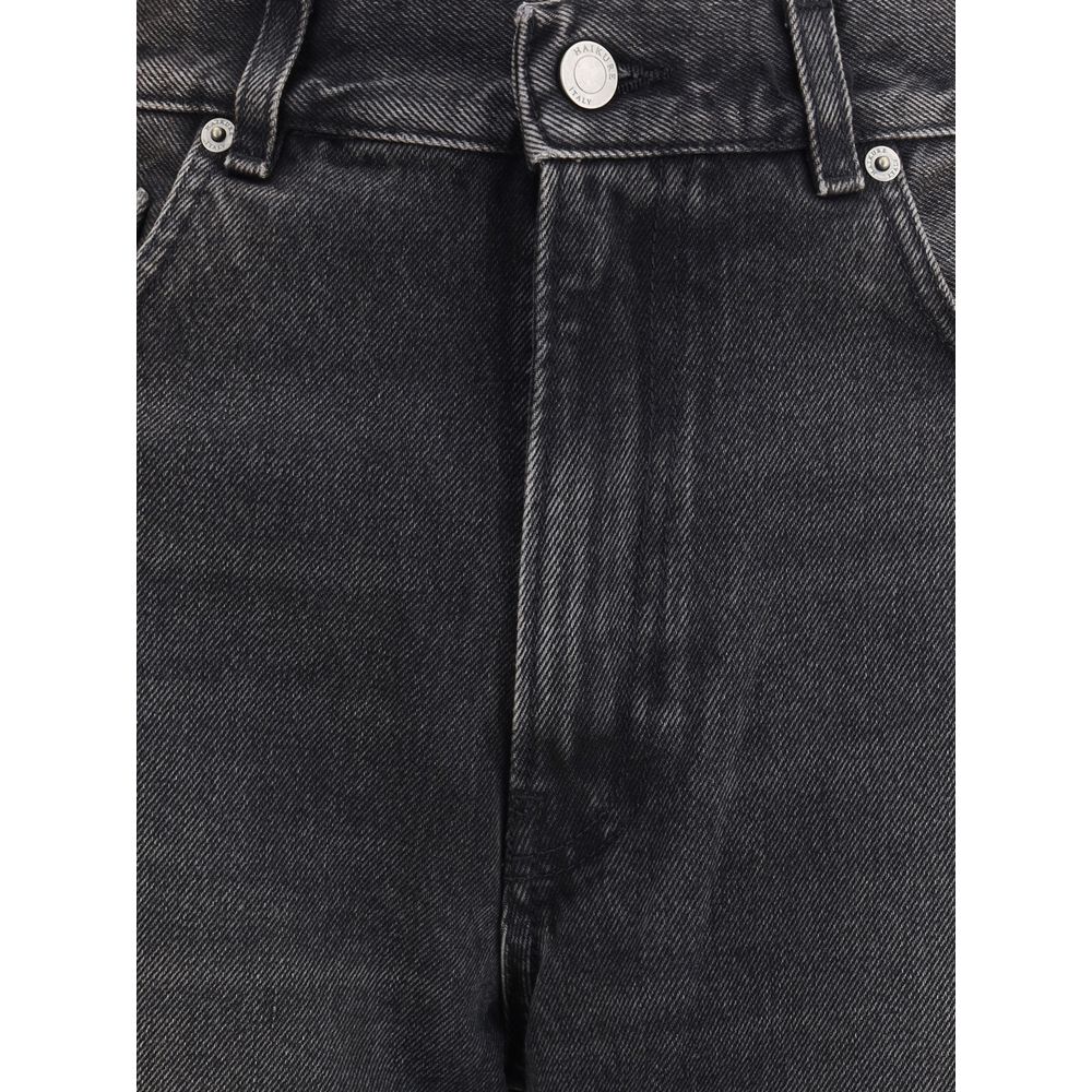 Haikure Schwarze Baumwoll-Jeans mit Relaxed Fit