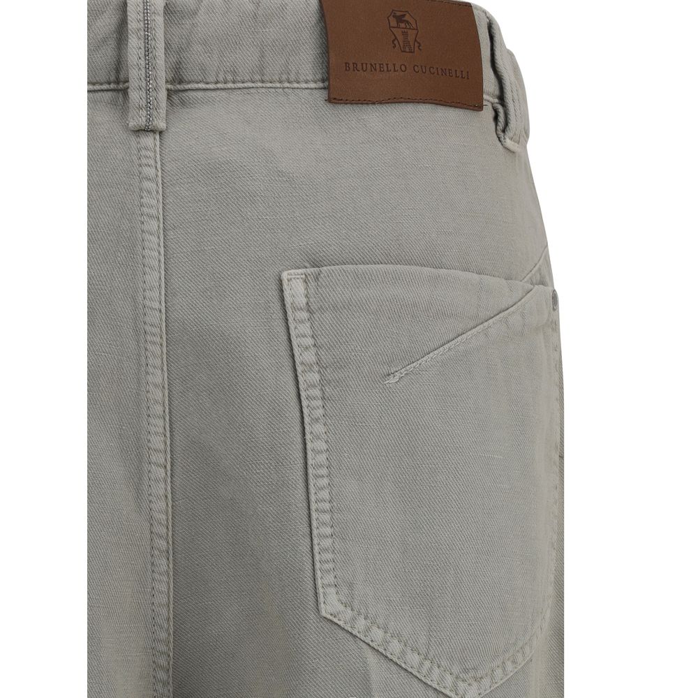 Brunello Cucinelli Jeans mit weitem Bein