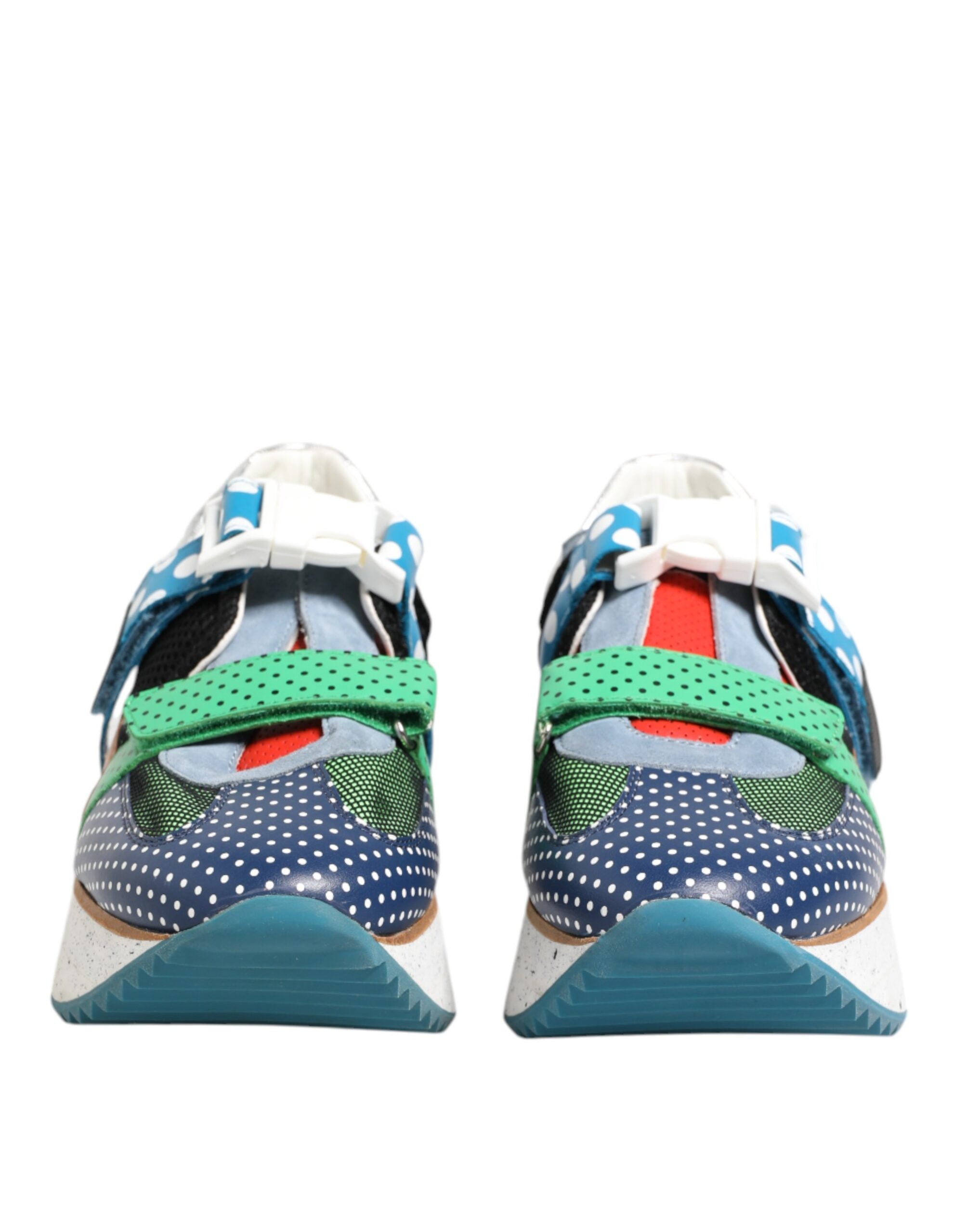 Dolce & Gabbana Multicolor Leder Low Top Sneakers Schuhe