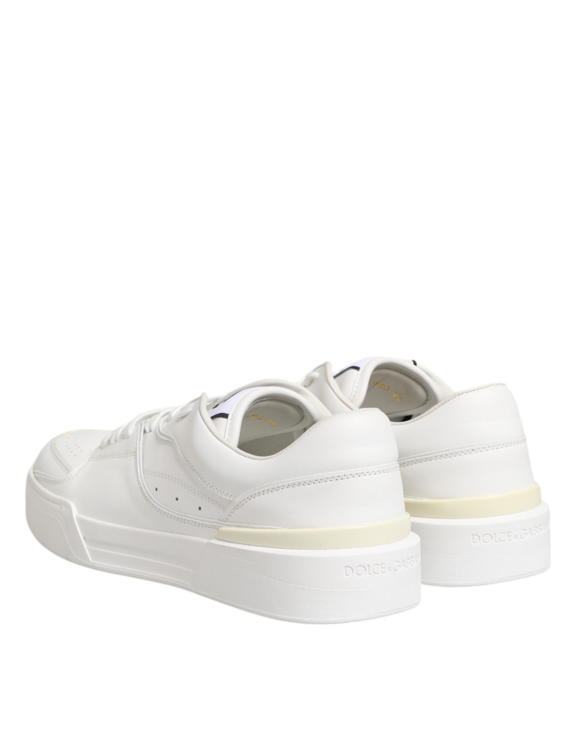Dolce & Gabbana Weiß Miami Leder Low Top Turnschuhe Schuhe