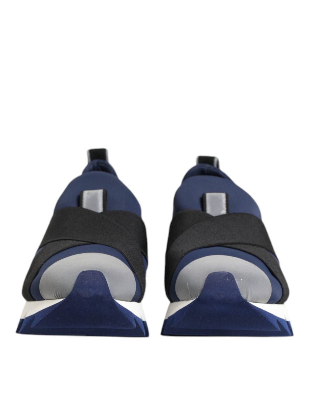 Dolce & Gabbana Blau Schwarz Slip On Low Top Männer Turnschuhe Schuhe