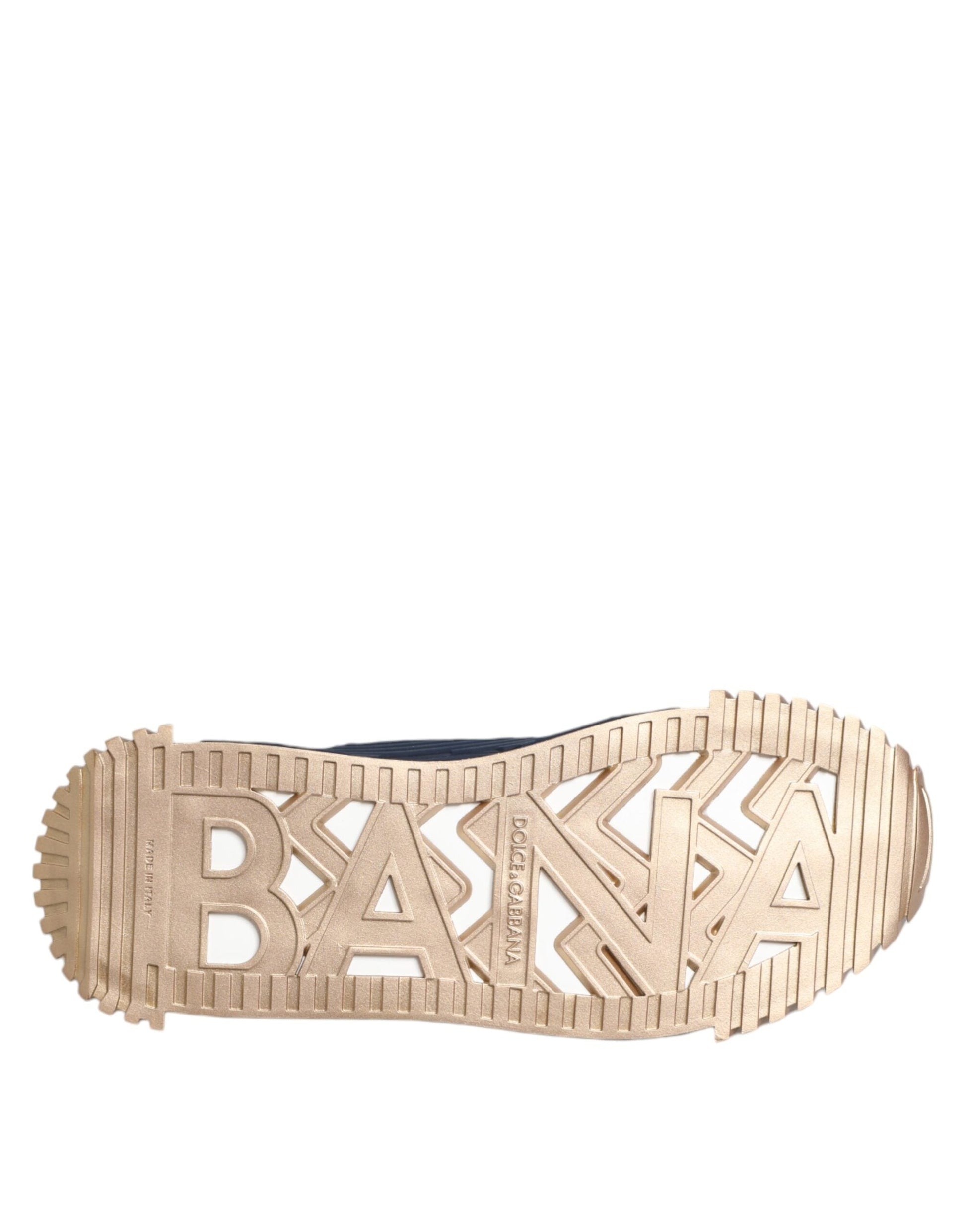 Dolce & Gabbana Blau Weiß Low Top NS1 Männer Turnschuhe Schuhe
