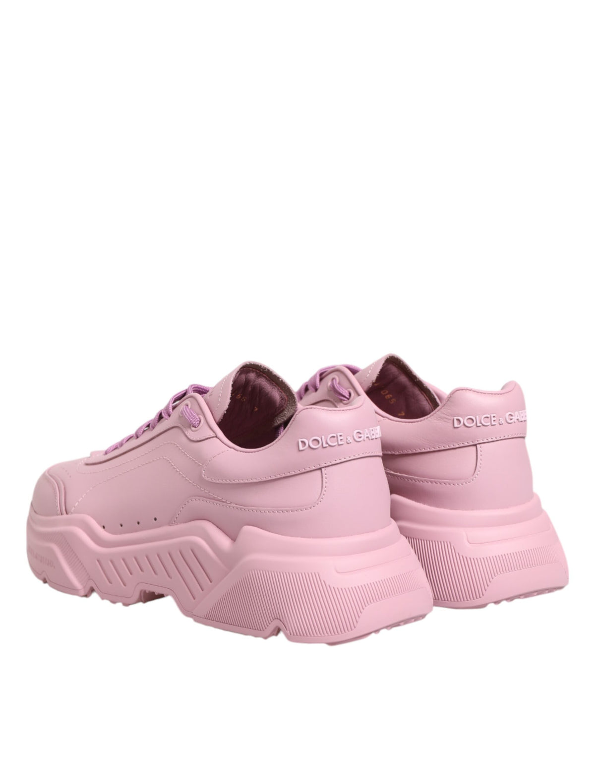Dolce & Gabbana Pinke Leder Daymaster Low Top Sneakers Schuhe