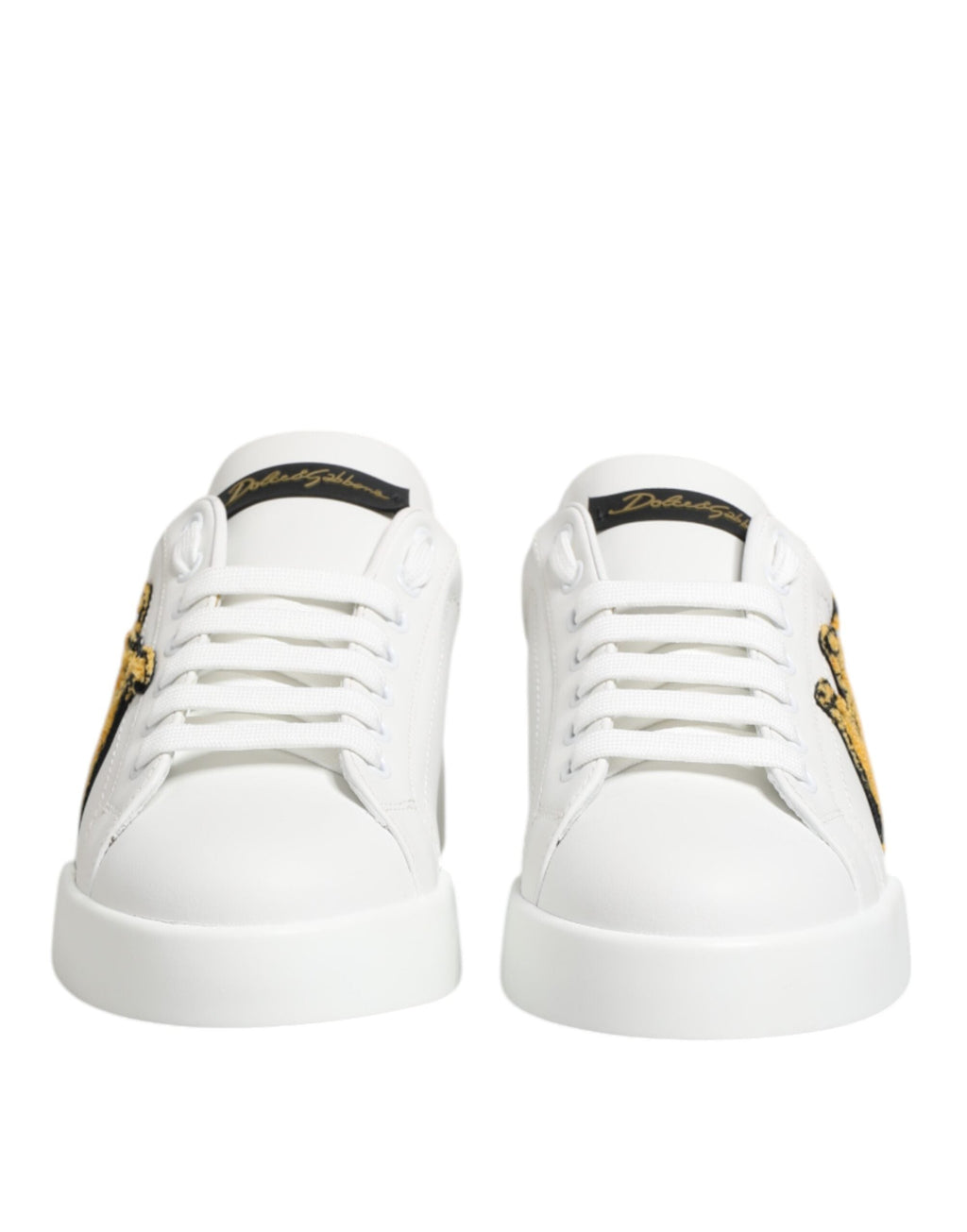 Dolce & Gabbana Weiß Crown Patch Portofino Männer Turnschuhe Schuhe