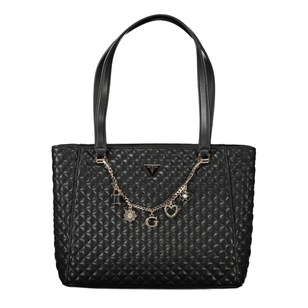 Guess Jeans Schwarz Polyethylen Frauen Handtasche