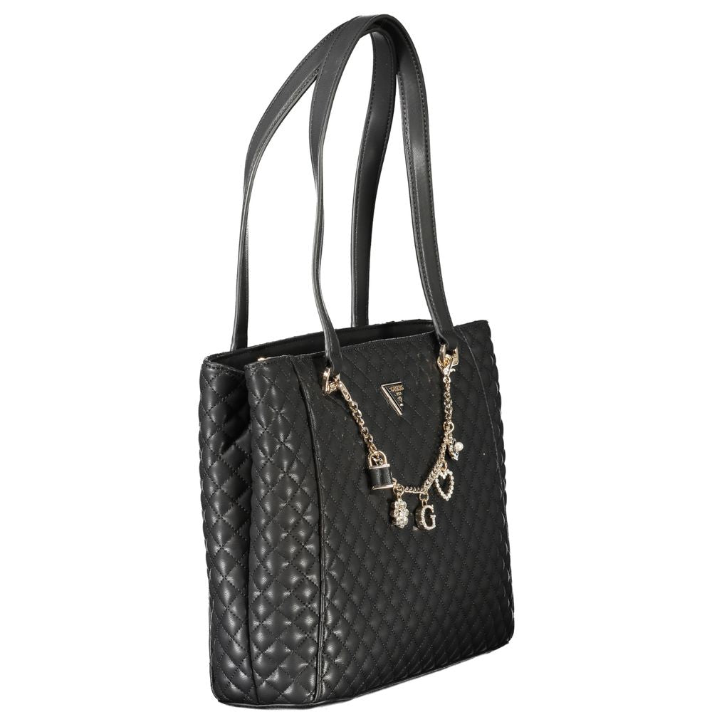 Guess Jeans Schwarz Polyethylen Frauen Handtasche