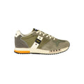 Blauer Grüner Polyester Herren Sneaker