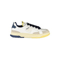 Blauer Weißes Leder Herren Sneaker