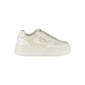 Blauer Weißes Leder Damen Sneaker