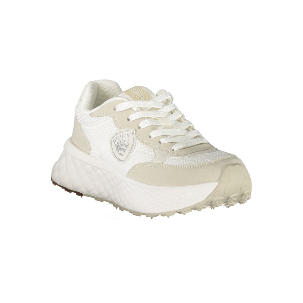 Blauer Weißer Polyester Damen Sneaker