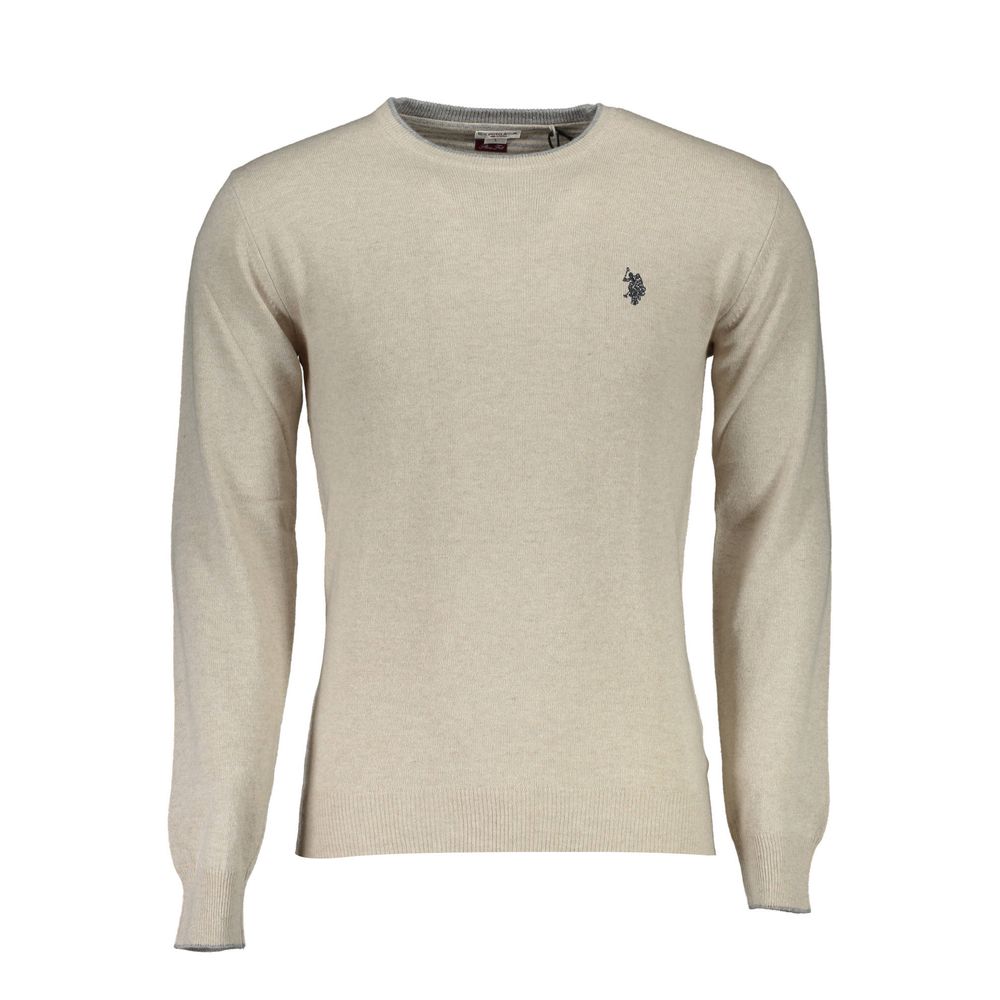 U.S. POLO ASSN. Beigefarbener Pullover aus Wolle