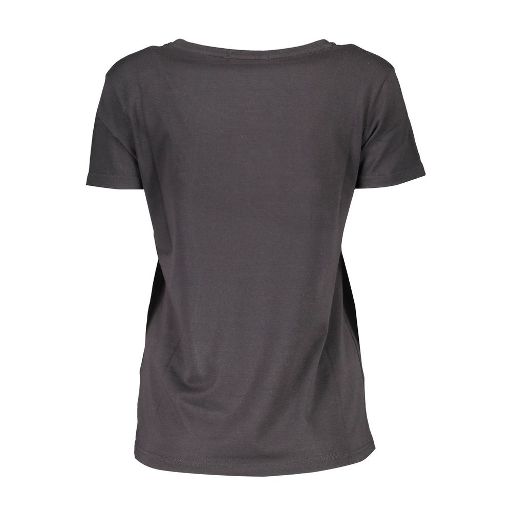 Scervino Street Schwarzes Baumwoll-T-Shirt für Frauen