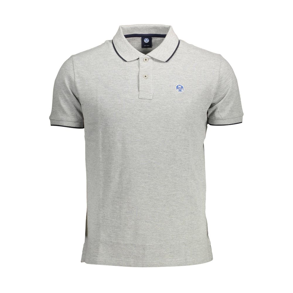 North Sails Graues Baumwoll-Poloshirt