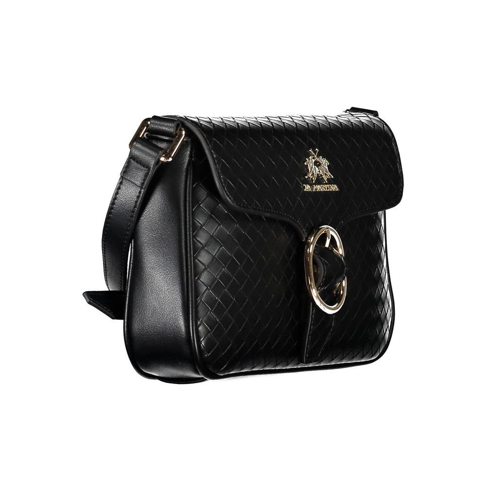 La Martina Schwarze Polyethylen-Handtasche