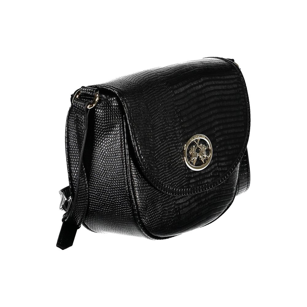 La Martina Schwarze Polyethylen-Handtasche