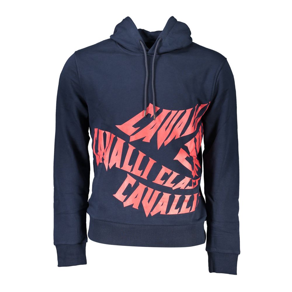 Cavalli Class Blauer Baumwollpullover