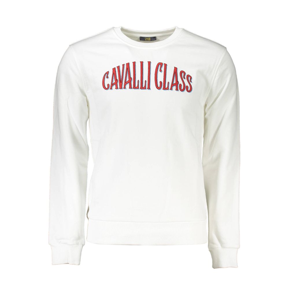 Cavalli Class Weißer Baumwollpullover