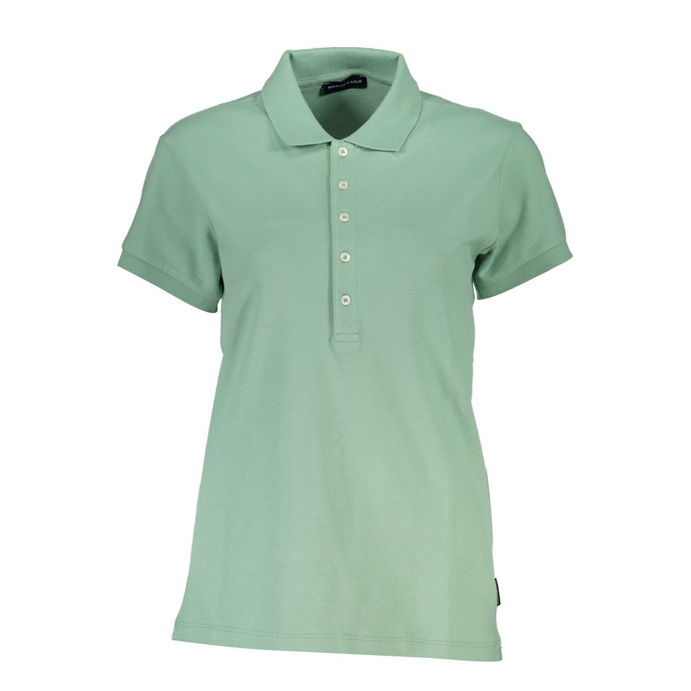 North Sails Grünes Baumwoll-Poloshirt