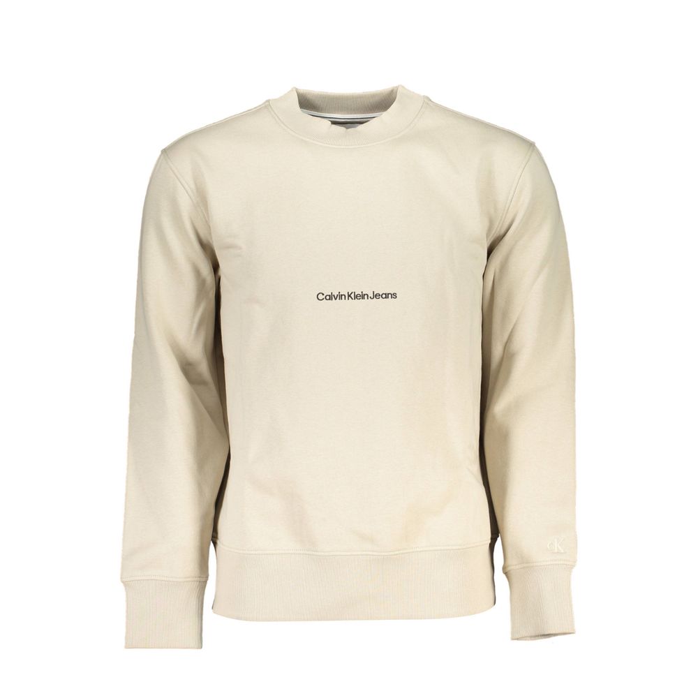 Calvin Klein Beigefarbener Baumwollpullover