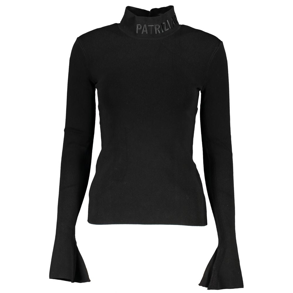 Patrizia Pepe Schwarzer Baumwollpullover