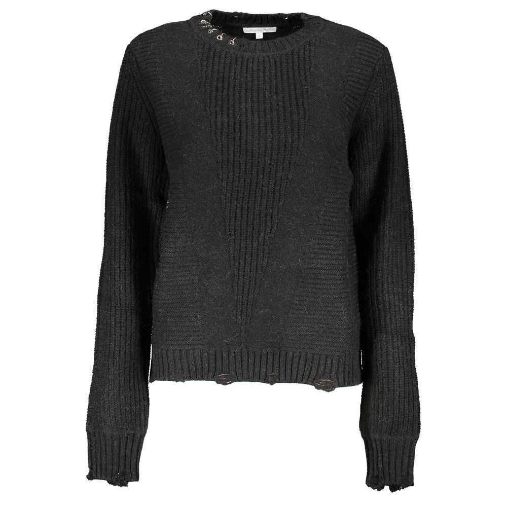 Patrizia Pepe Schwarzer Stoffpullover