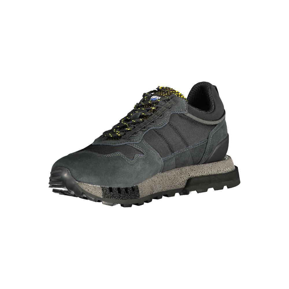 Blauer Schwarzer Polyester Sneaker