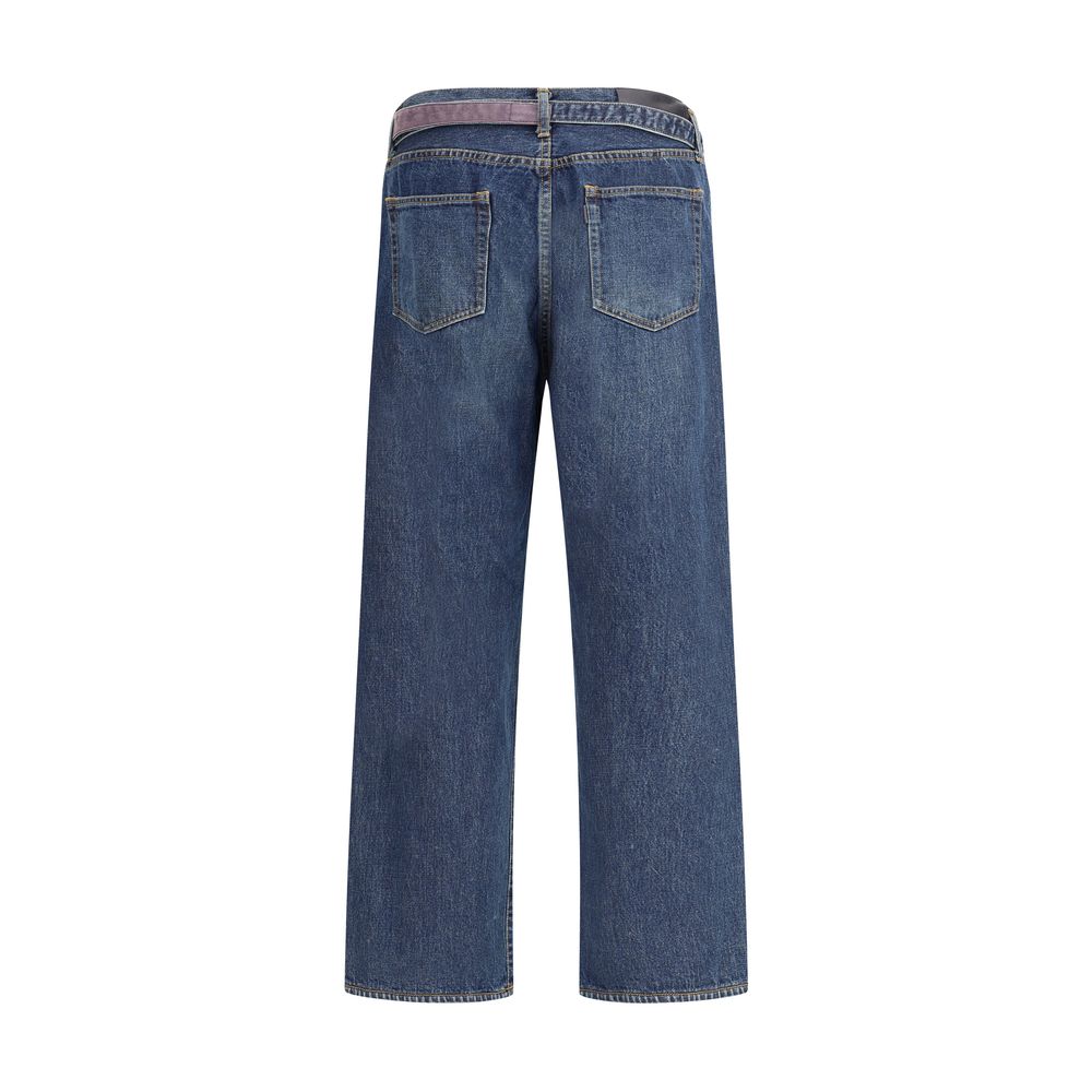 Sacai Blaue Baumwolljeans aus Denim