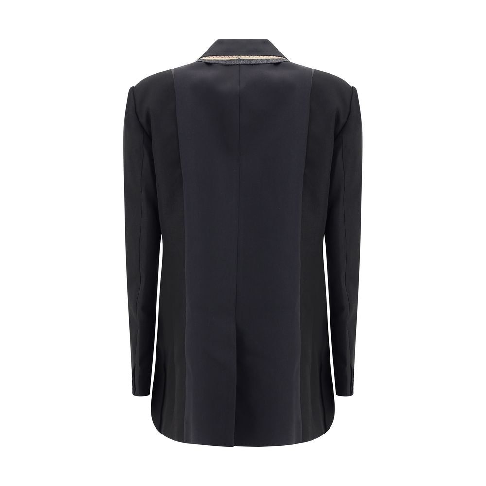 Sacai Schwarzes Polyester-Oberteil