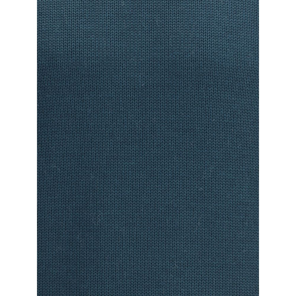 Roberto Collina Grüner Rollkragenpullover aus Merinowolle