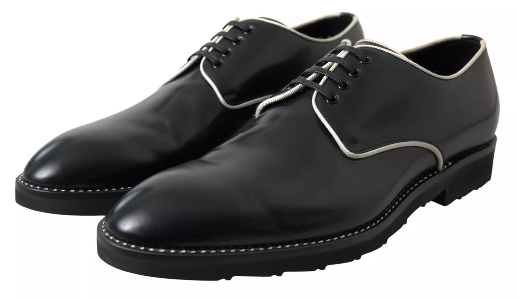 Dolce & Gabbana Schwarze weiße Lederschuhe für formelle Anlässe