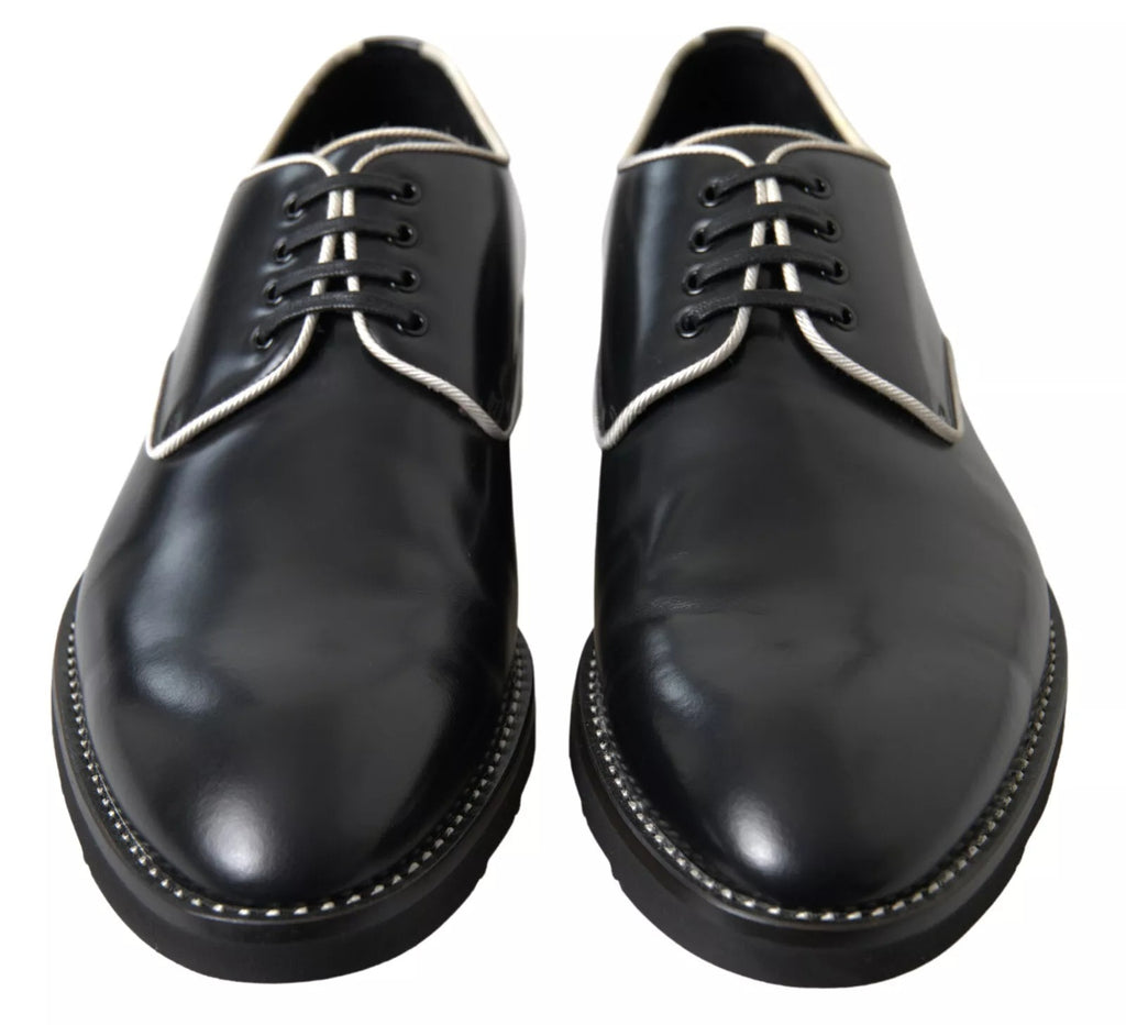 Dolce & Gabbana Schwarze weiße Lederschuhe für formelle Anlässe