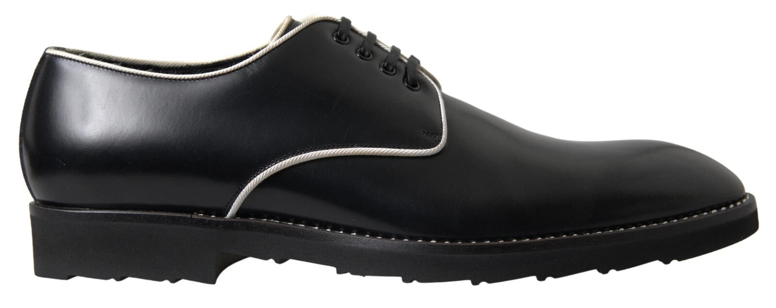 Dolce & Gabbana Schwarze weiße Lederschuhe für formelle Anlässe
