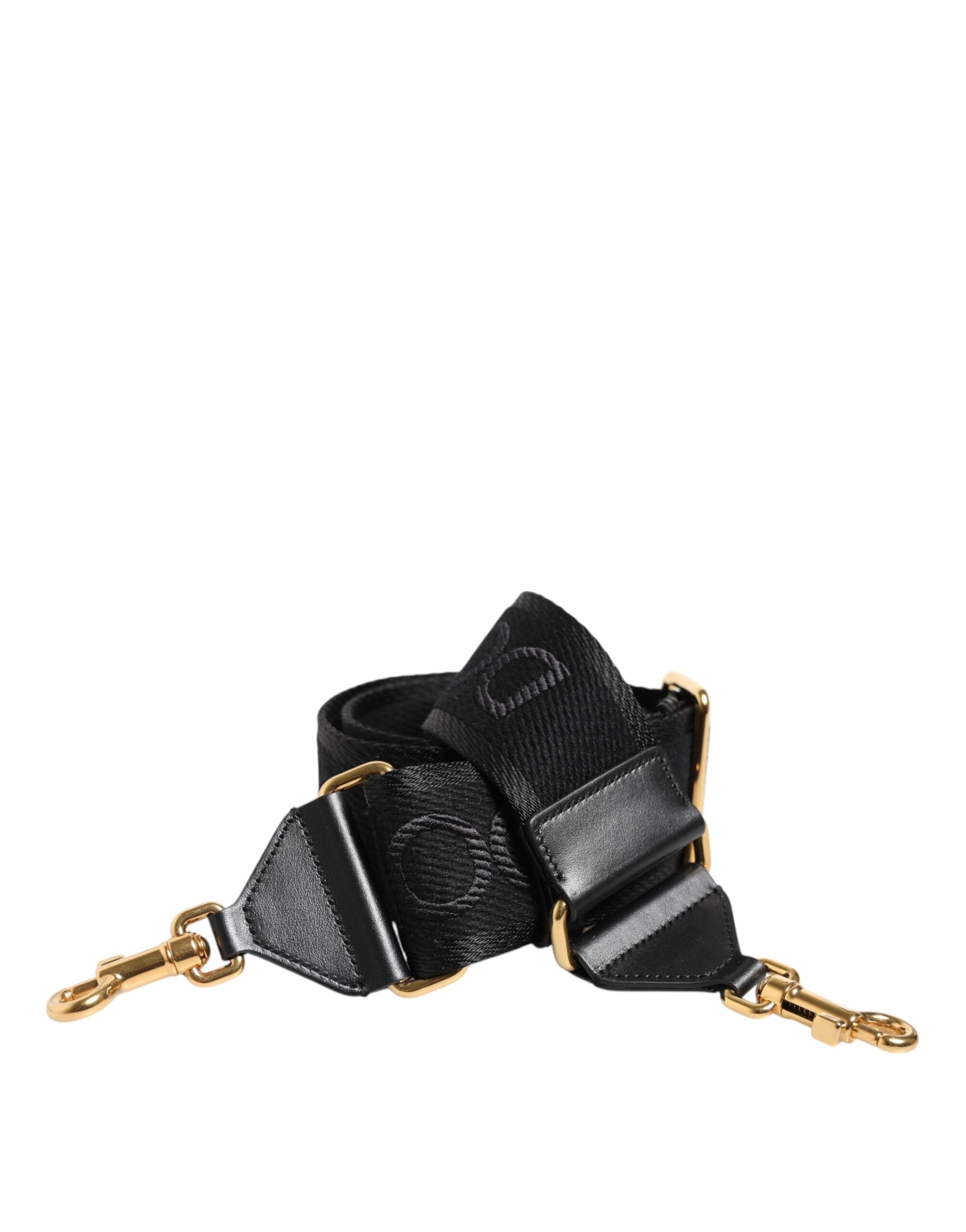 Dolce & Gabbana Schwarze Tasche aus fester Viskose mit Schulterriemen