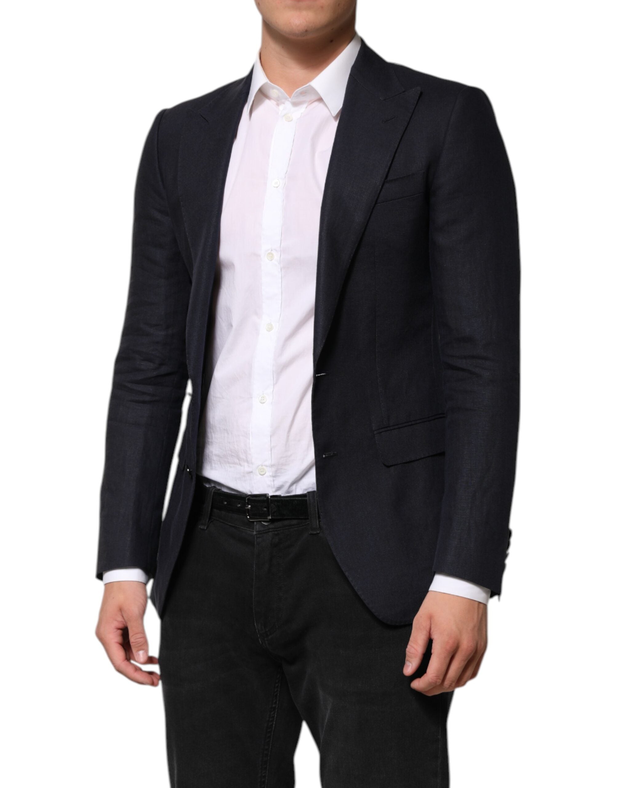 Dolce & Gabbana Dunkelblauer einreihiger Herren Anzug Blazer