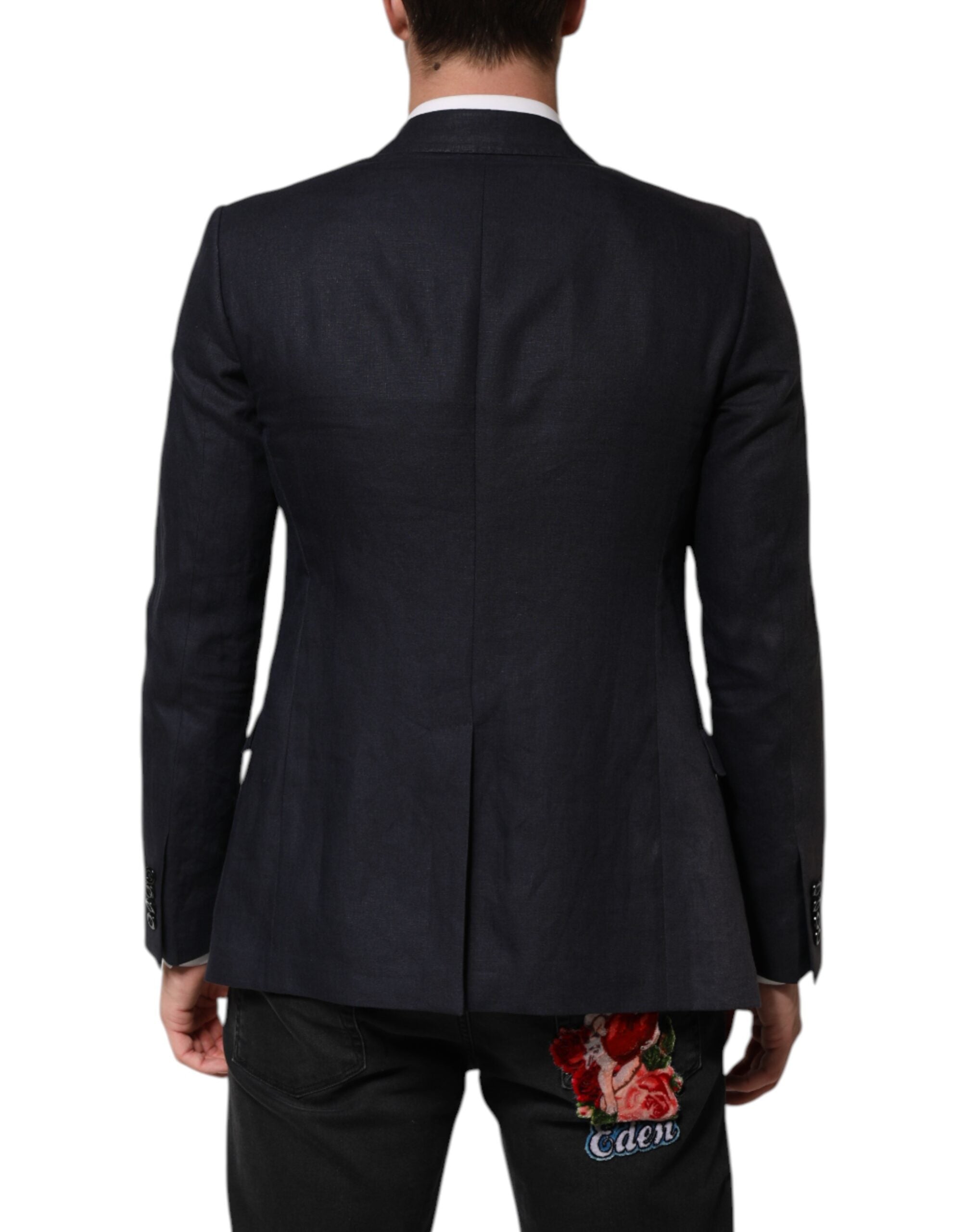 Dolce & Gabbana Dunkelblauer einreihiger Herren Anzug Blazer